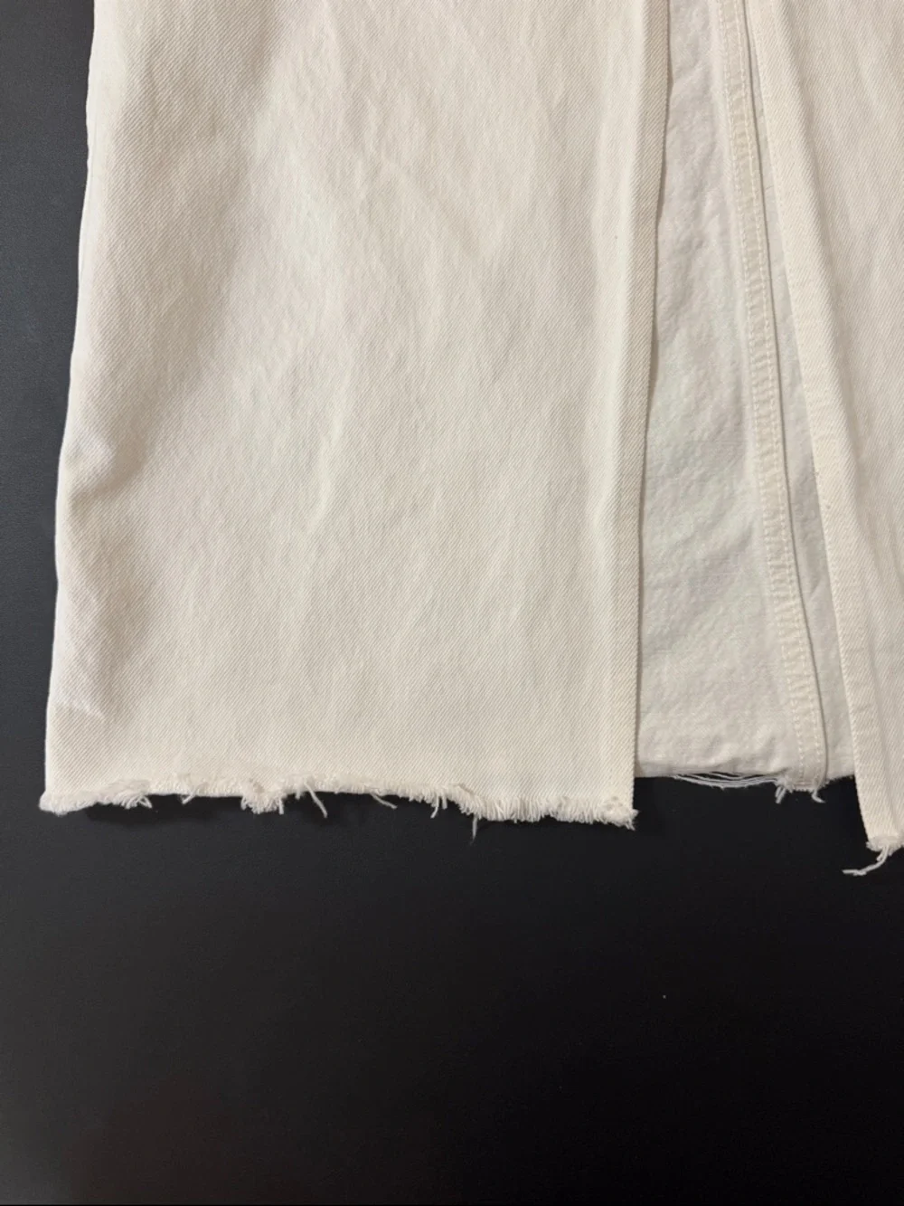 Madewell The Rilee Denim Midi Skirt in White - Size 27 - Picture 6 of 8